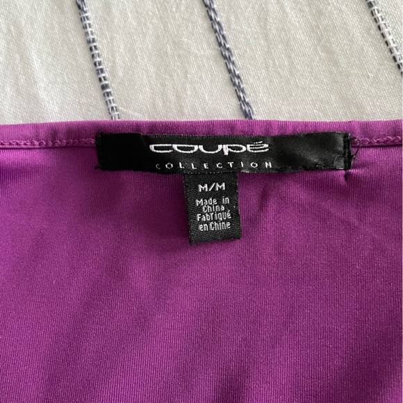 Purple dress with elastic waist and adjustable straps in EUC. Size M. - Picture 8 of 9